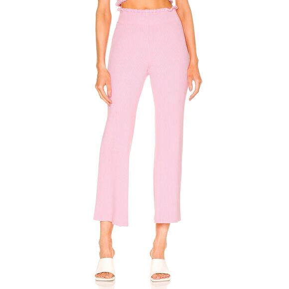 MAJORELLE Pants - Majorelle Sweetheart Pink Ribbed Pant Size XS